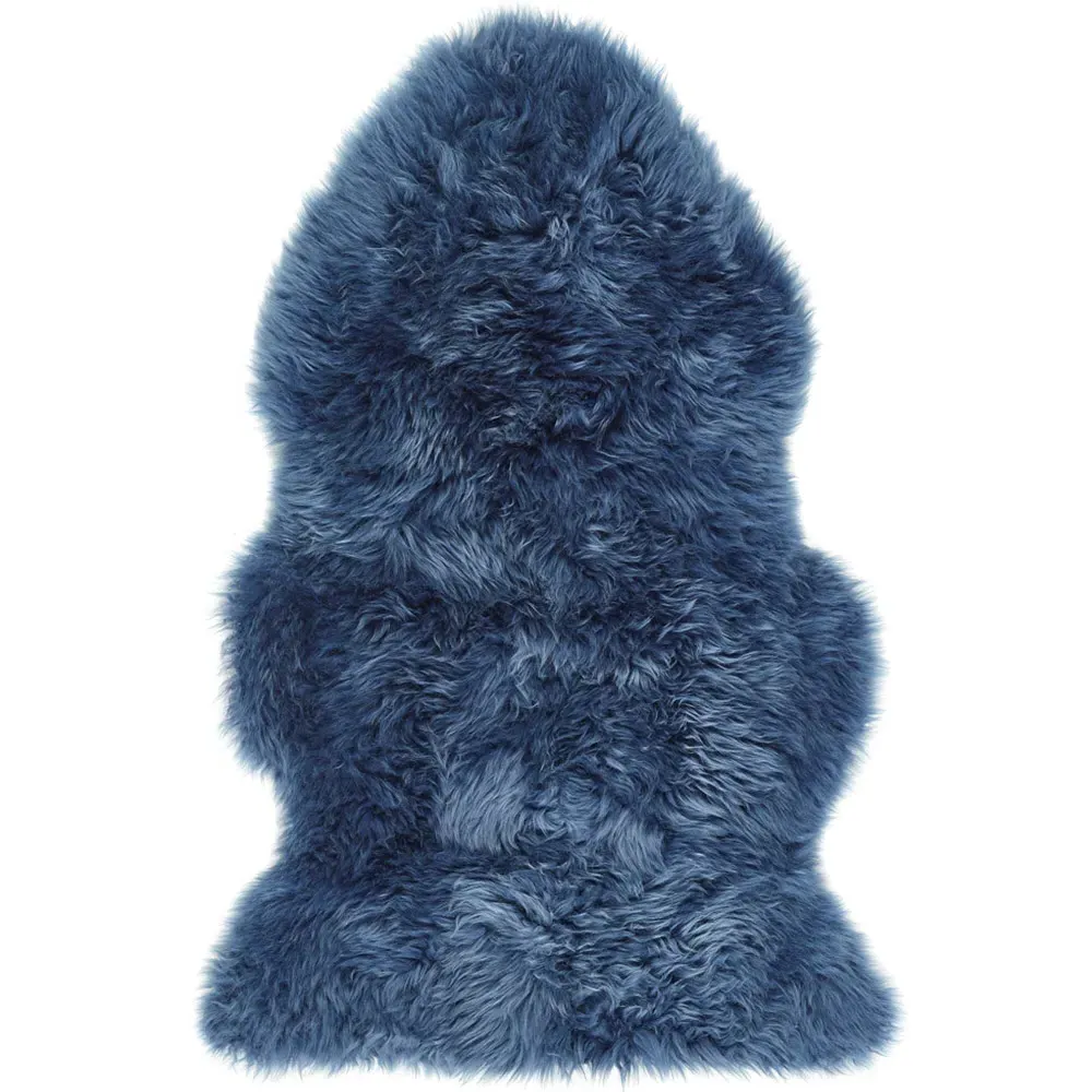 Genuine Sheepskin Rug - Navy, New Zealand Wool
