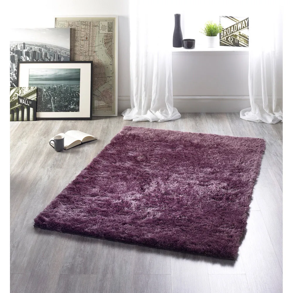 Glamour and Shimmer Rug - Mauve, Polyester