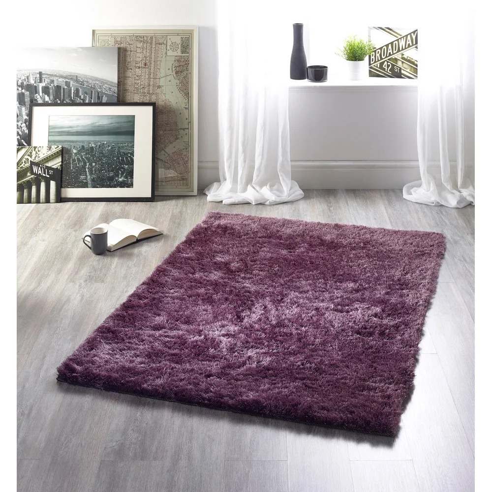 Glamour and Shimmer Rug - Mauve, Polyester