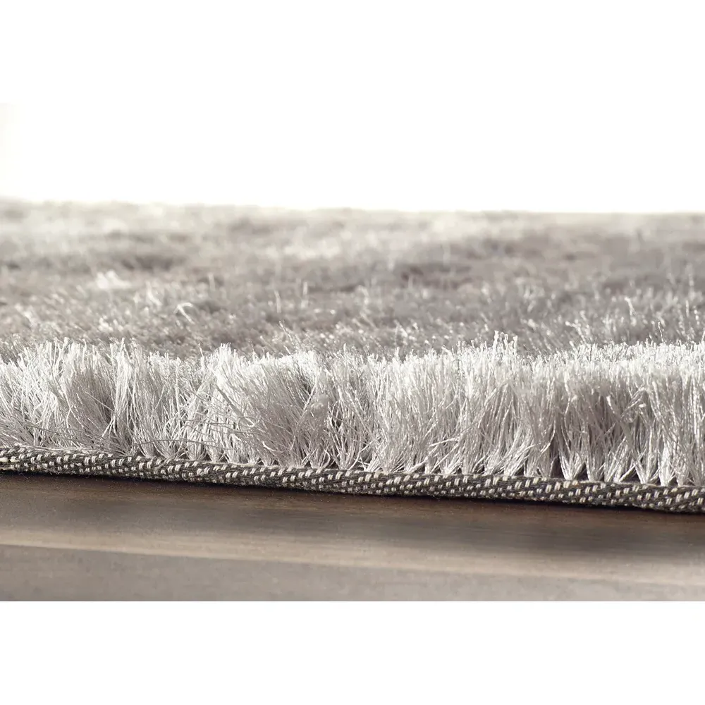 Glamour and Shimmer Rug - Silver, Polyester
