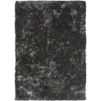 Glamour and Shimmer Rug with Anti-Slip - Black, Polyester