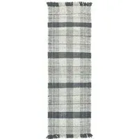 Highland Check Runner Rug - Navy, Recycled Plastic