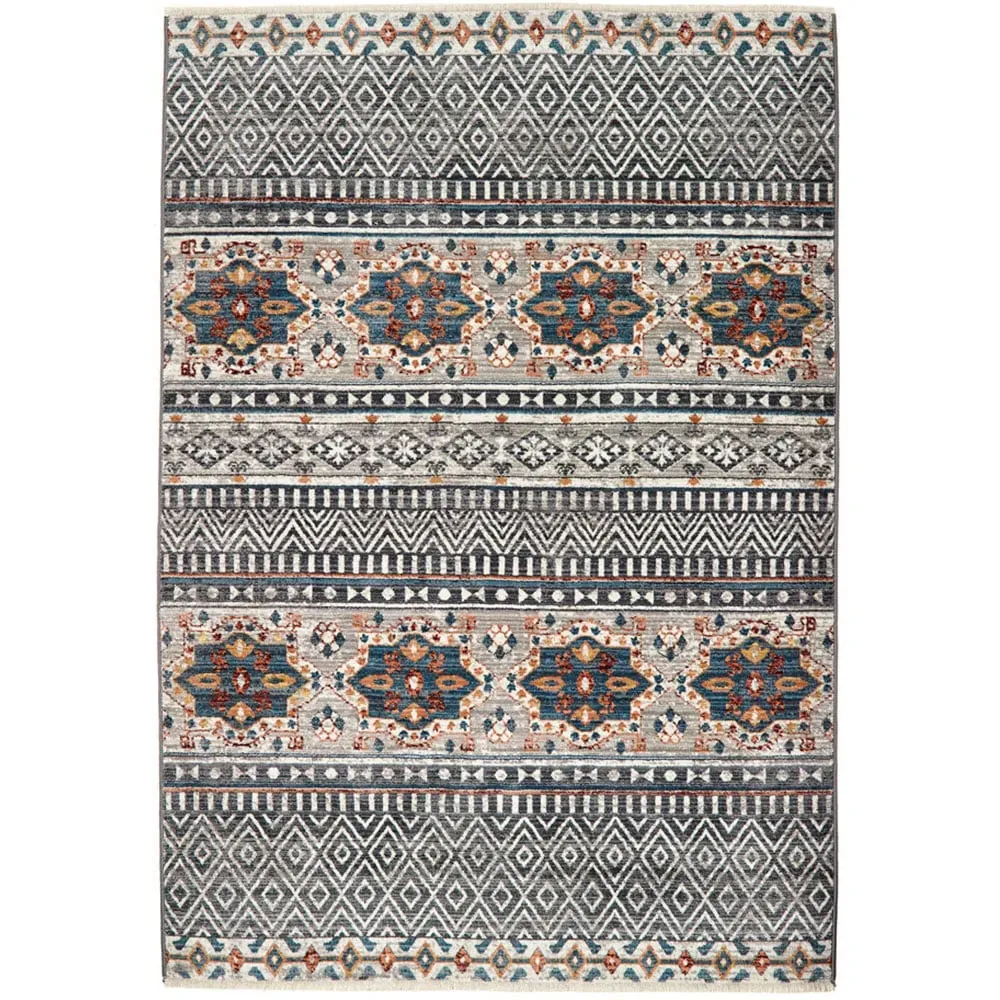 Mandala Stripe Rug - Grey image