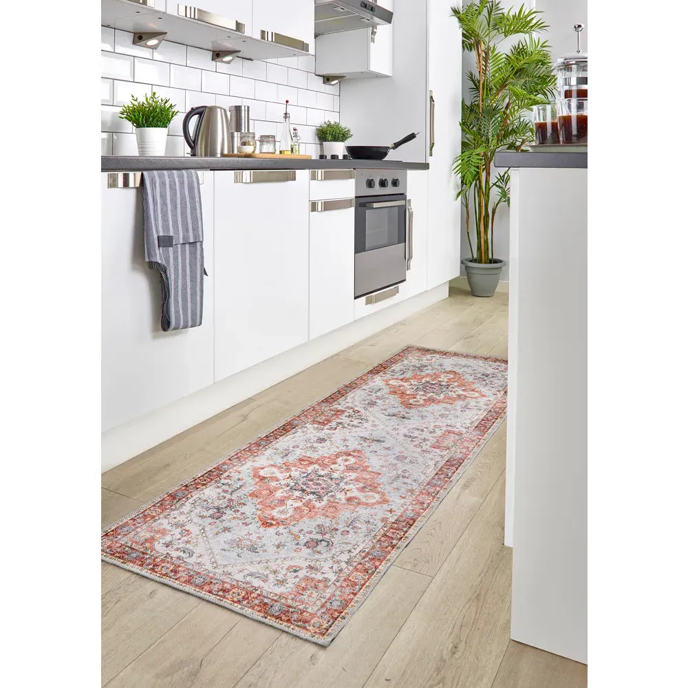 My Washable Marrakesh Rug - Blue and Red, Chenille