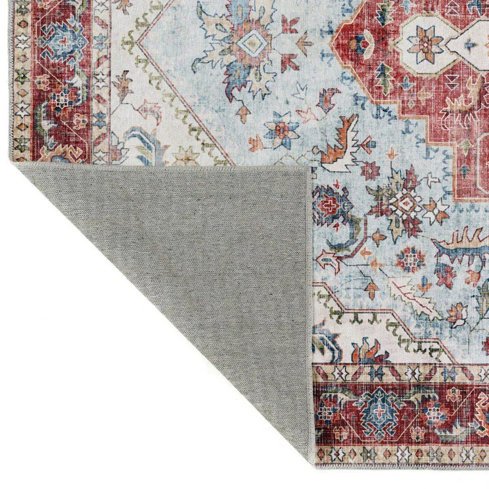 My Washable Marrakesh Rug - Red and Blue, Chenille