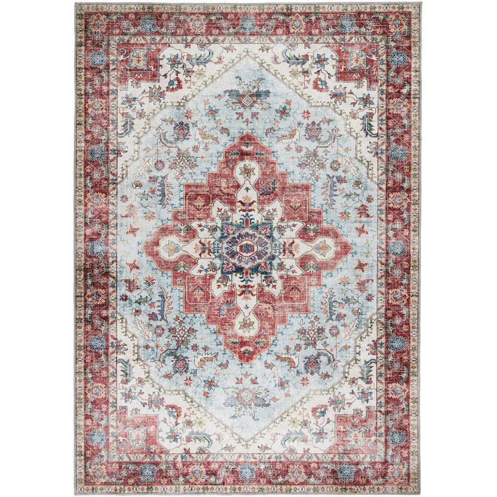 My Washable Marrakesh Rug - Red and Blue, Chenille