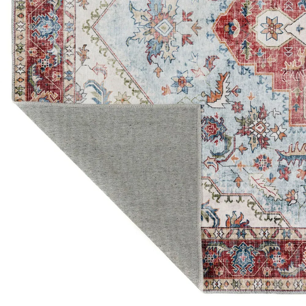 My Washable Marrakesh Rug - Red and Blue, Chenille