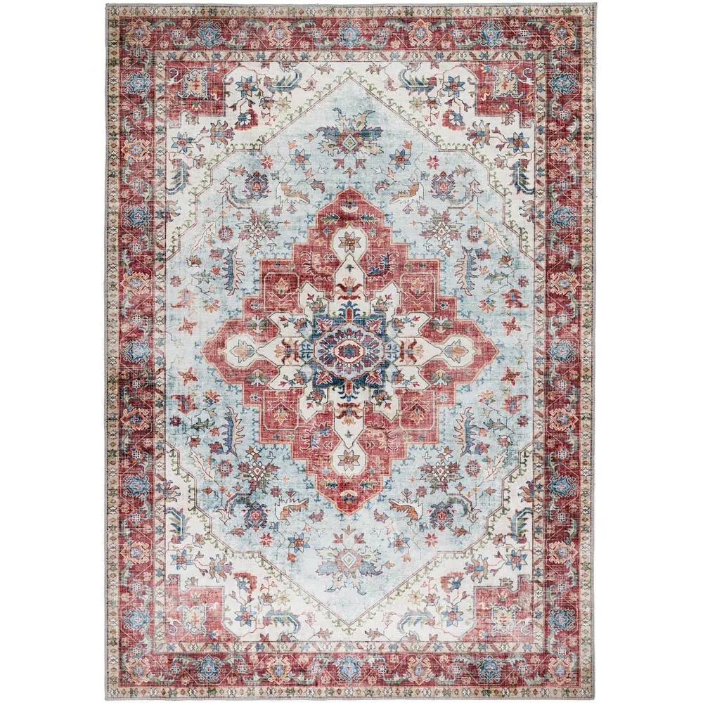 My Washable Marrakesh Rug - Red and Blue, Chenille