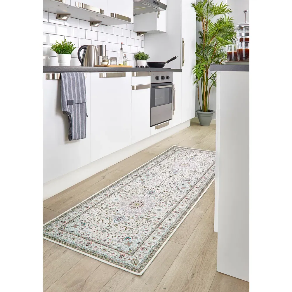 My Washable Windsor Rug 67 x 200cm - Cream, Chenille