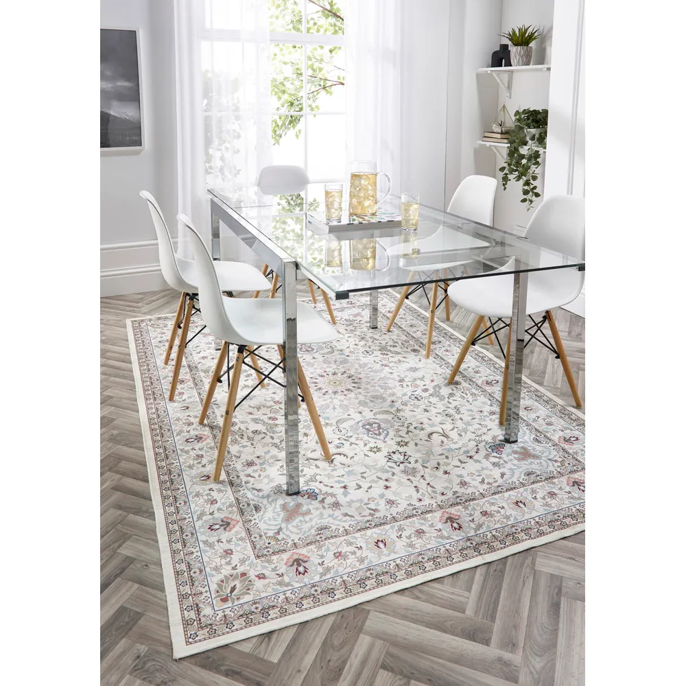 My Washable Windsor Rug 80 x 150cm - Cream, Chenille