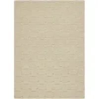 New Ivory 3D Basketweave Rug 120 x 170cm - White, Wool