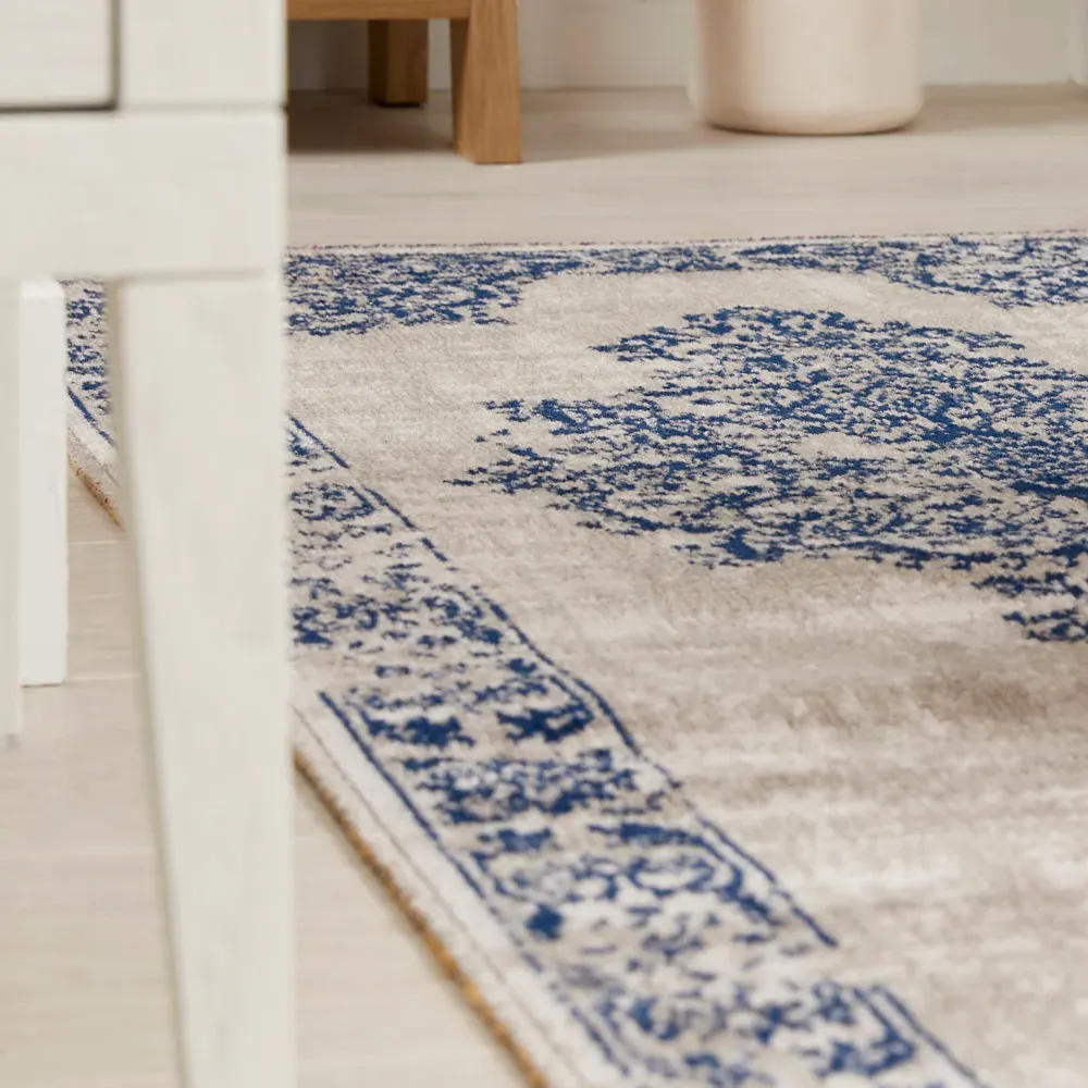 Saville Oriental Rug 80x150cm - Grey, Blue