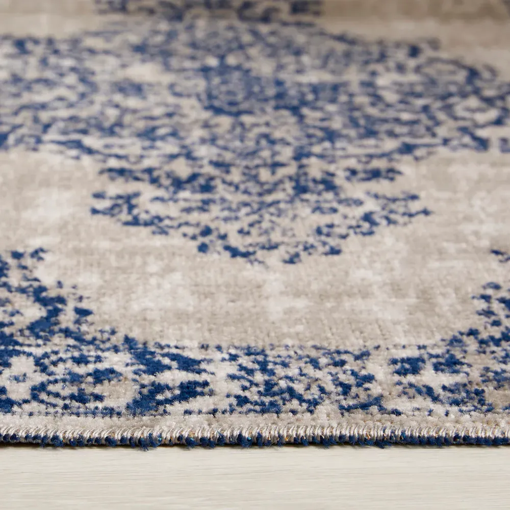 Saville Oriental Rug 80x150cm - Grey, Blue