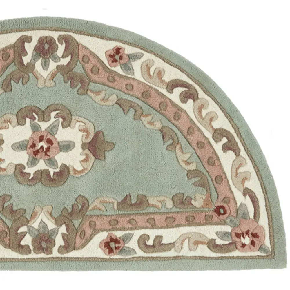 Shensi Half Moon Rug - Green, Wool
