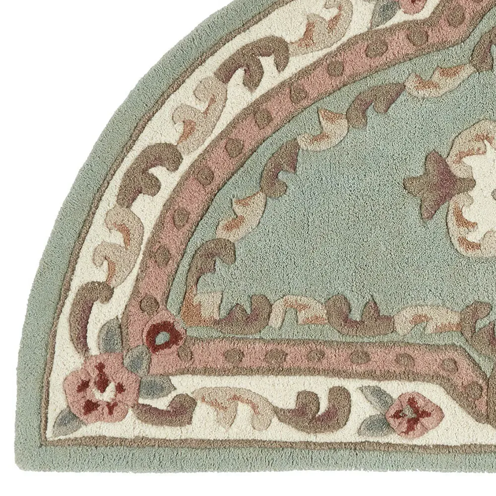 Shensi Half Moon Rug - Green, Wool
