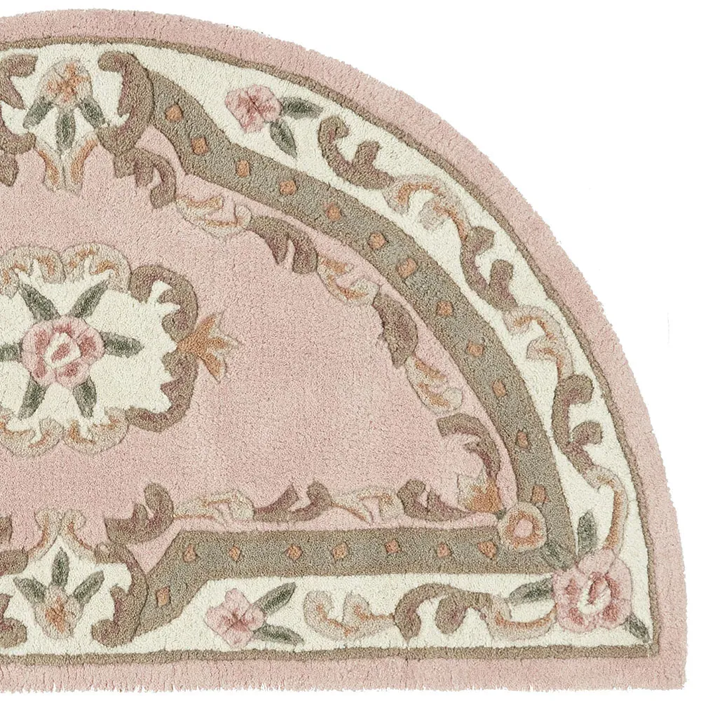 Shensi Half Moon Rug - Pink, Wool