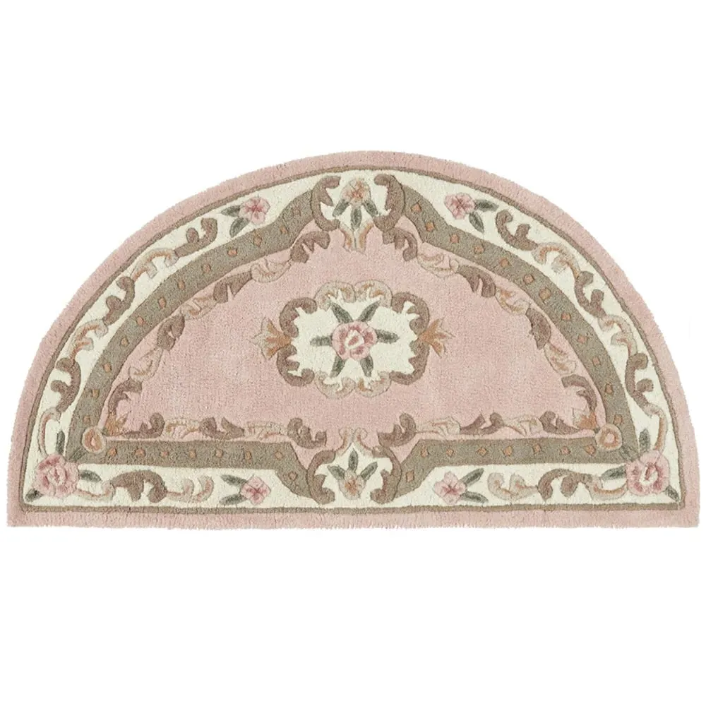 Shensi Half Moon Rug - Pink, Wool