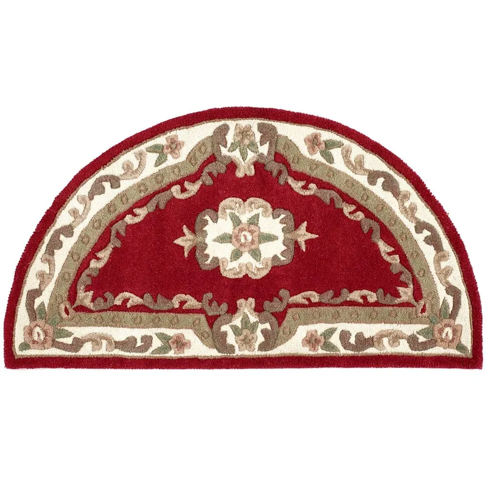 Shensi Half Moon Rug - Wine, Pure Wool image