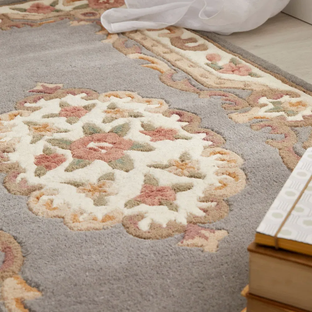 Shensi Rectangular Rug - Grey, Wool