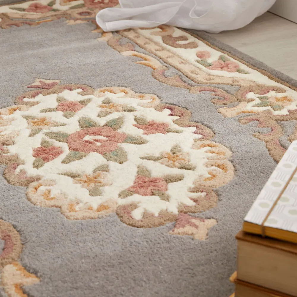 Shensi Rectangular Rug - Grey, Wool