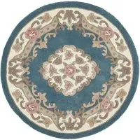 Shensi Round Rug - Blue, Wool