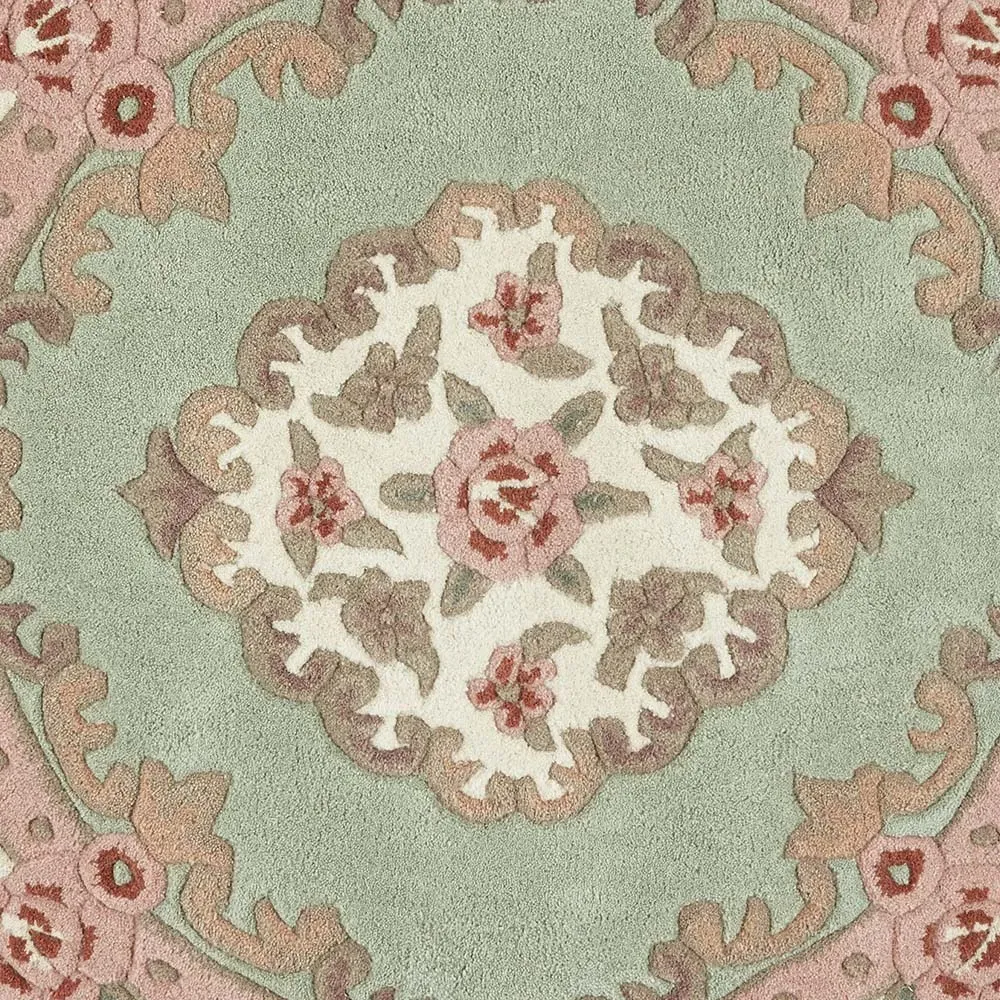 Shensi Round Wool Rug - Green