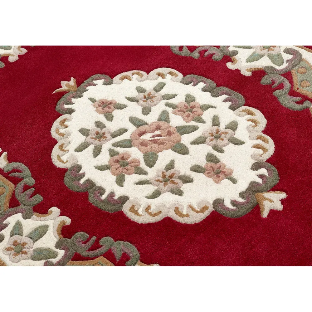 Shensi Wine Rug 120 x 180cm - Red, Wool