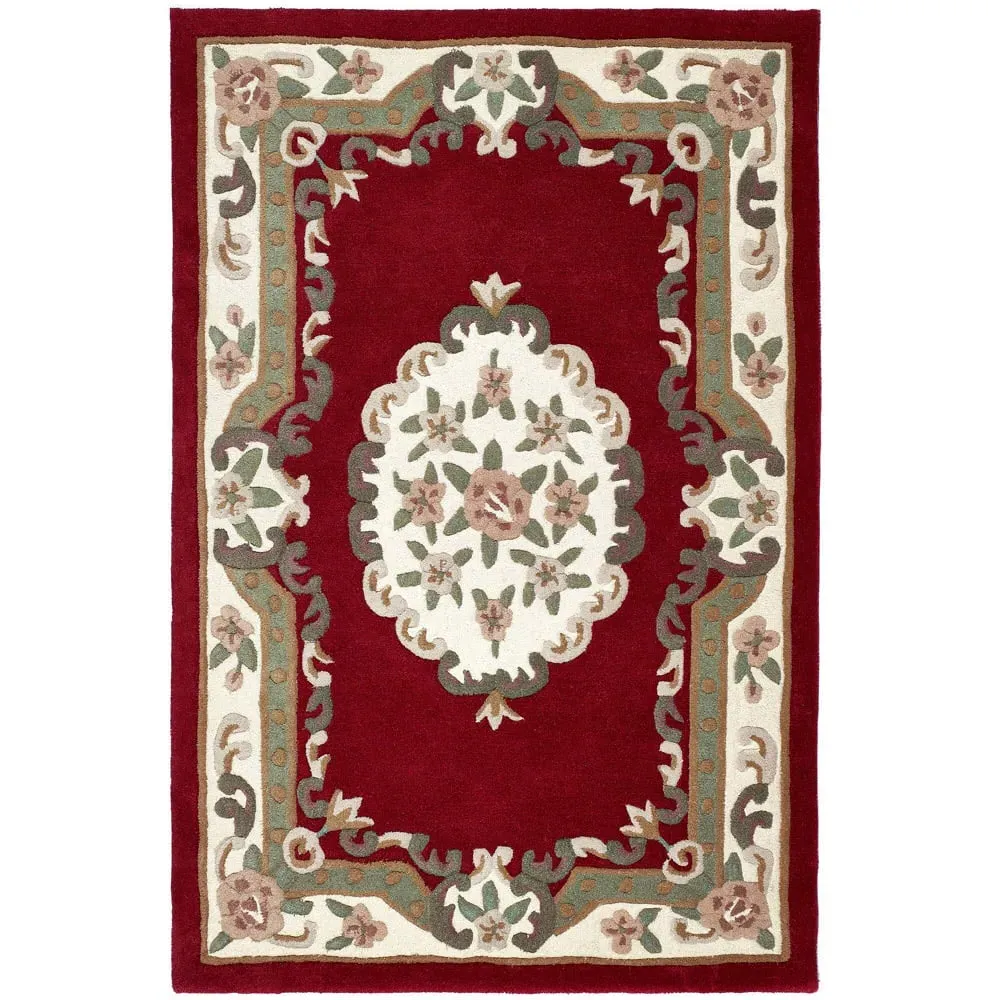 Shensi Wine Rug 120 x 180cm - Red, Wool