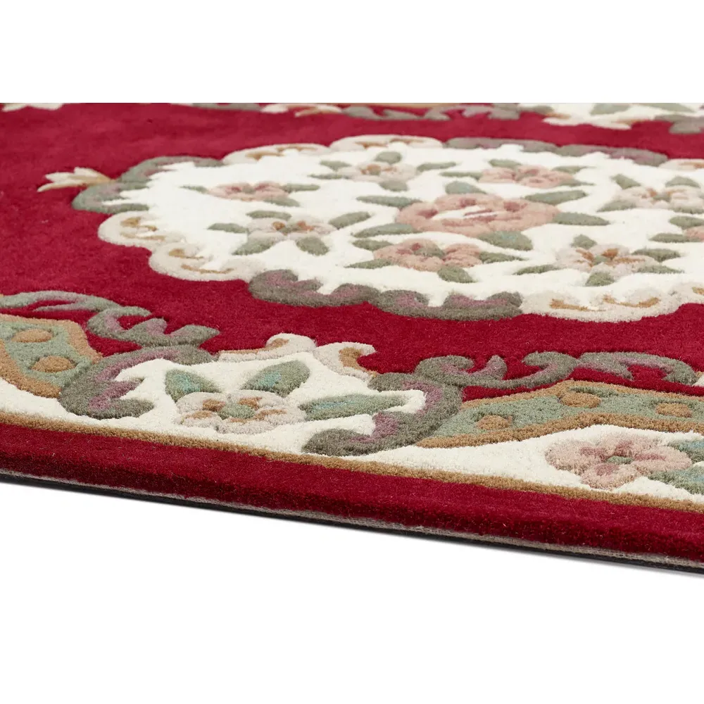 Shensi Wine Rug 60 x 120cm - Red, Wool