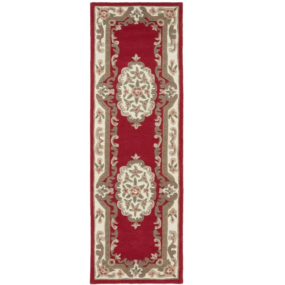 Shensi Wine Runner 67 x 210cm - Red, Wool