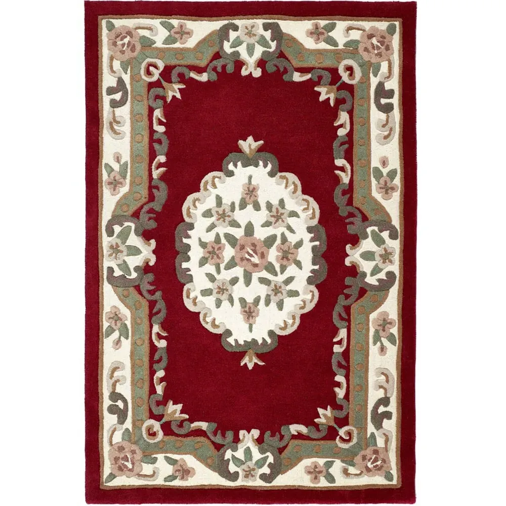 Shensi Wine Wool Rug 75 x 150cm - Red, Wool