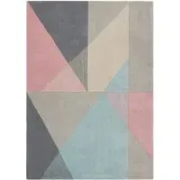 Trio Geometric Rug 120x170cm - Pink