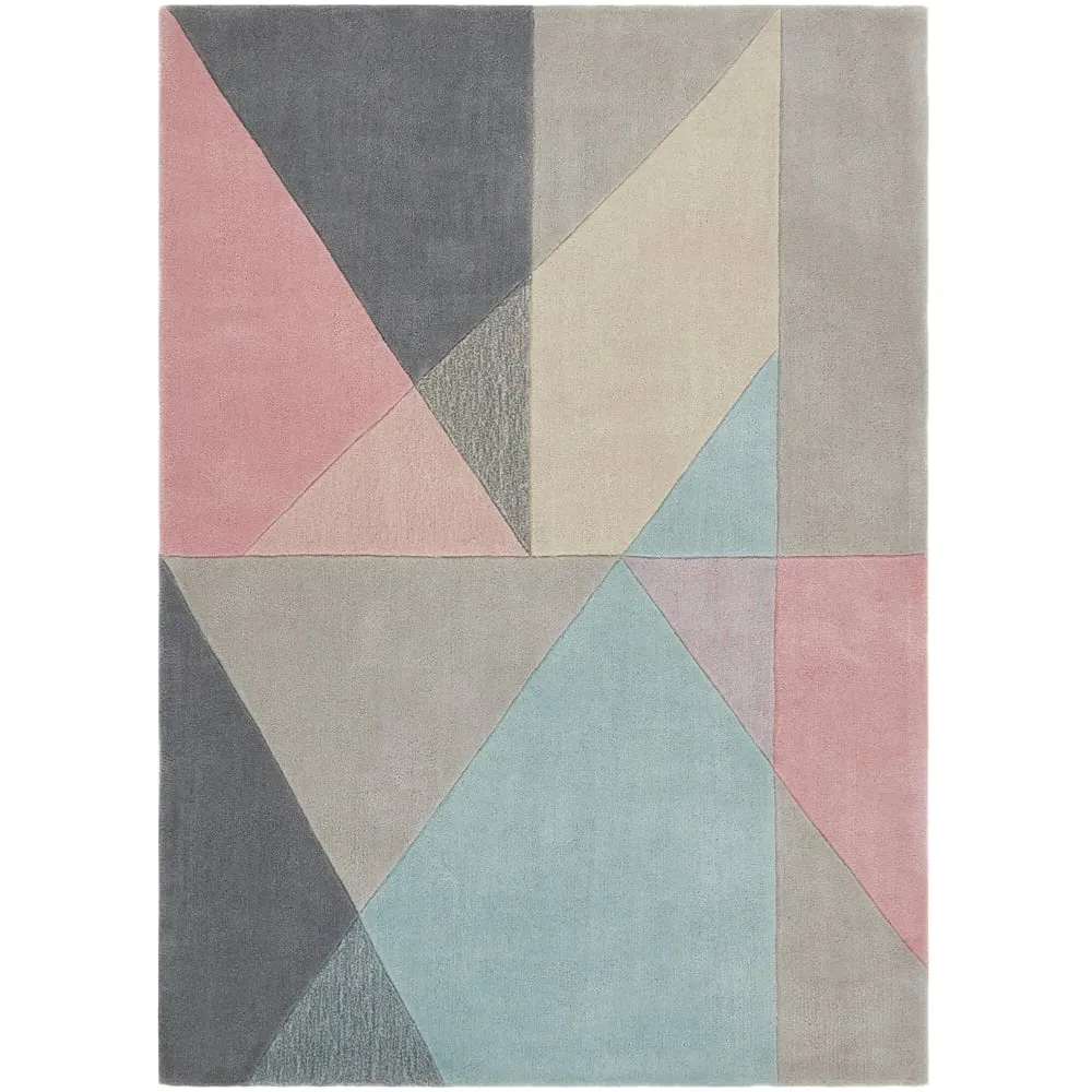 Trio Geometric Rug 160x230cm - Pink
