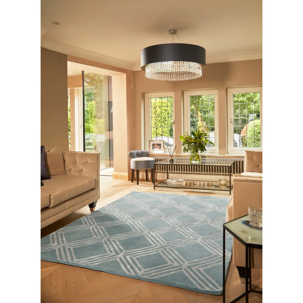 Vienna Blue Rug - Blue, Wool