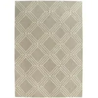 Vienna Diamond Pattern Rug - Mink, Wool