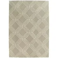 Vienna Diamond Pattern Rug - Mink, Wool