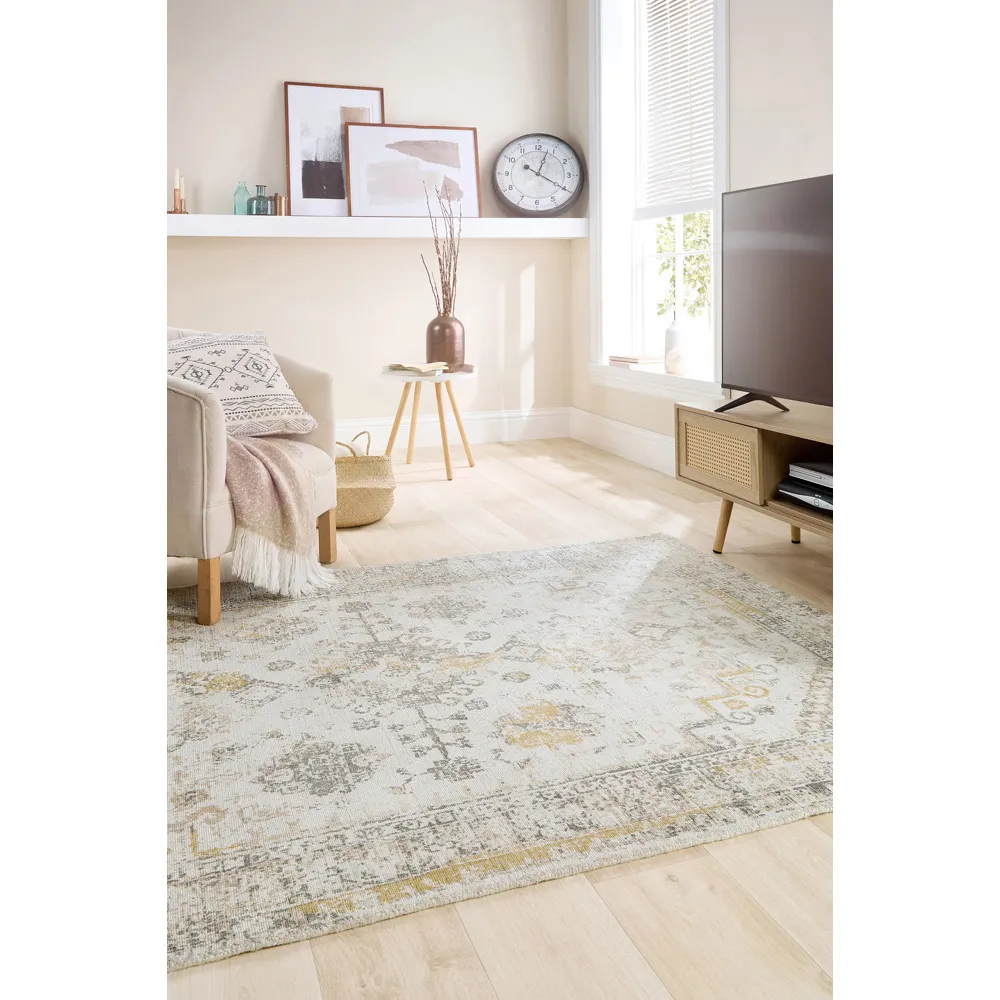 Vogue Persian Rug - Grey, Recycled PET