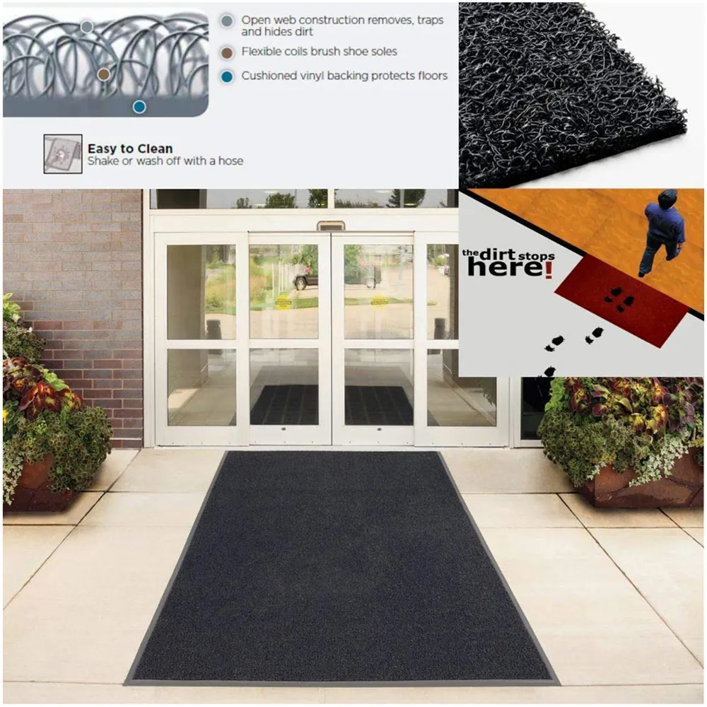 Cat Embossed Doormat - Black