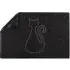 Cat Embossed Doormat - Black