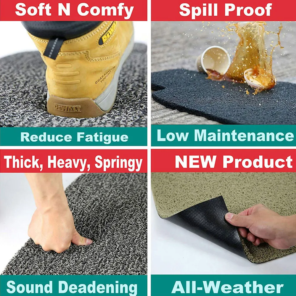 Half Moon Paw Doormat - Grey