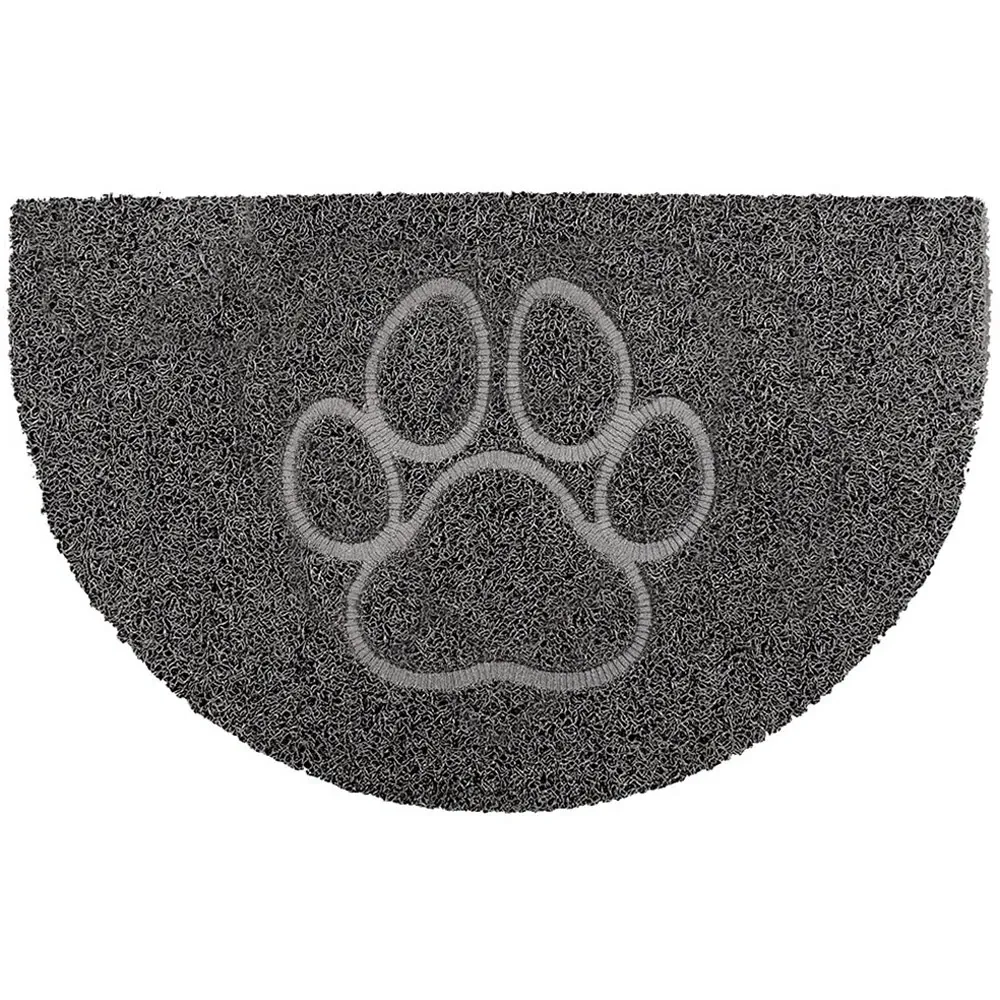 Half Moon Paw Doormat - Grey