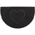 Heart Half Moon Doormat - Black