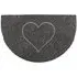 Heart Half Moon Doormat - Grey