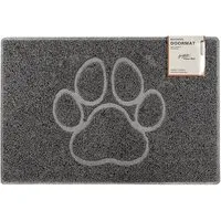Medium Paw Embossed Doormat - Grey