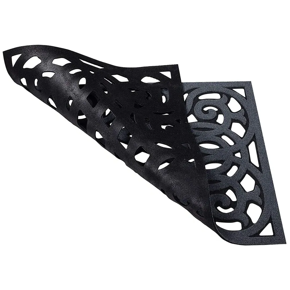 Ornate Doormat with Open Back - Grey