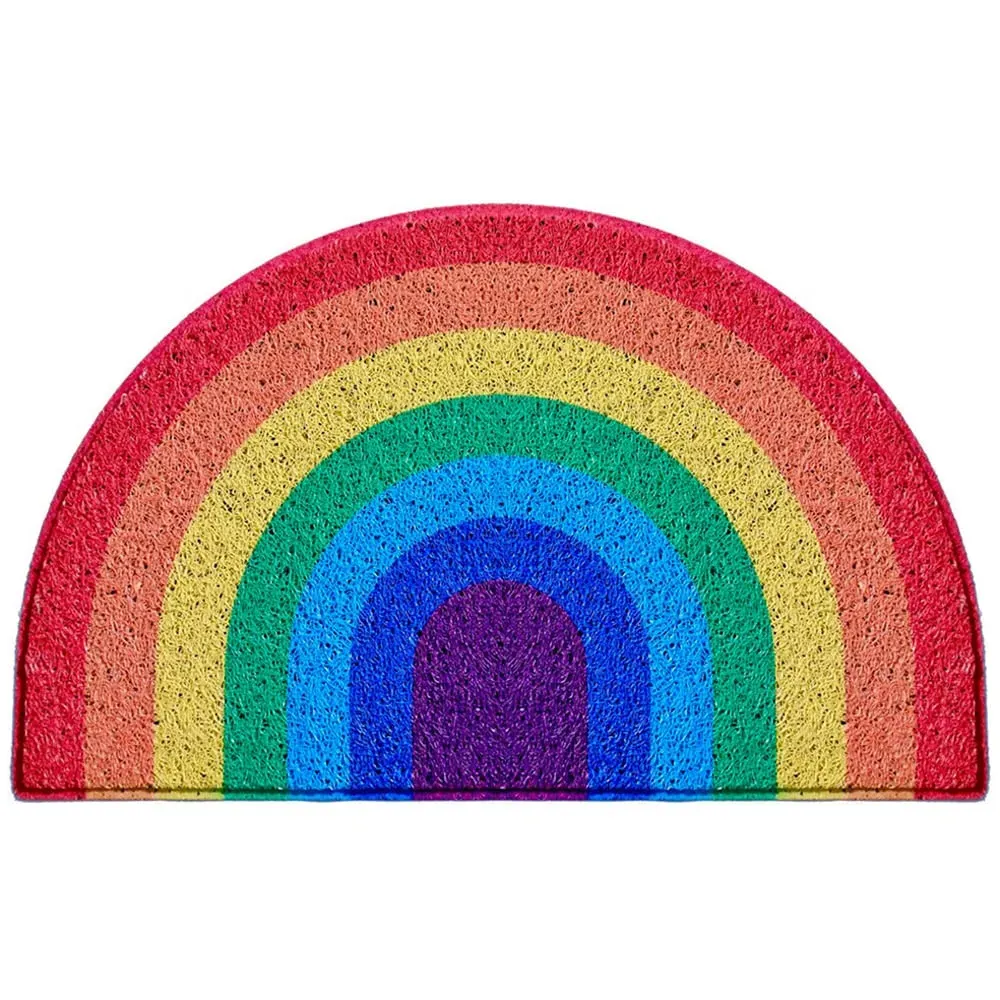 Rainbow Half Moon Doormat - Multi image