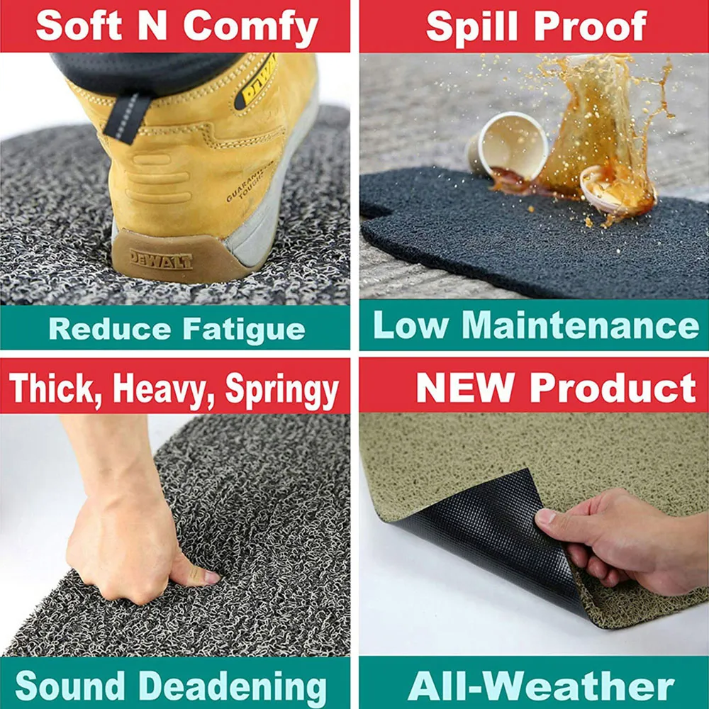 Small Paw Embossed Doormat - Grey