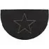 Star Half Moon Doormat - Black