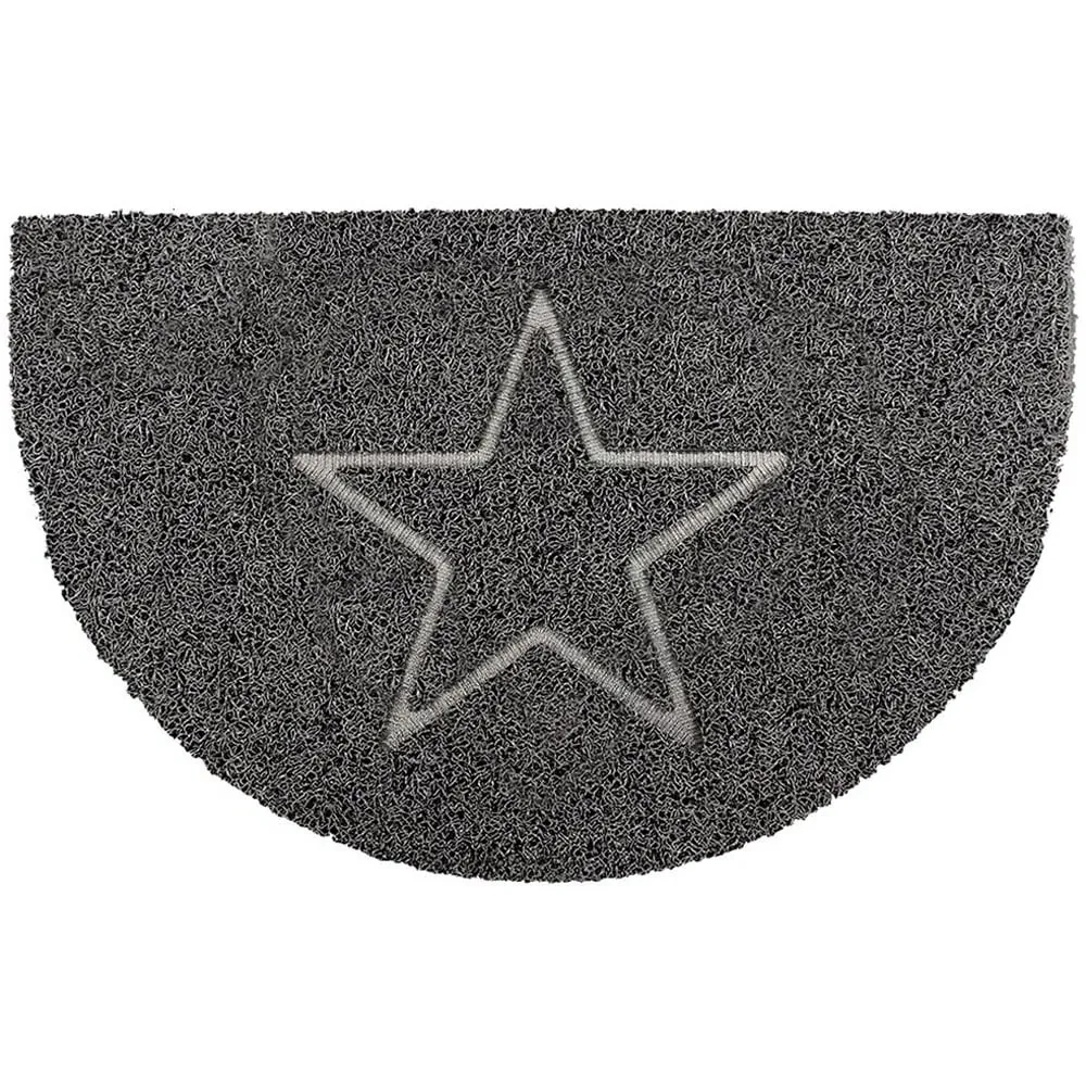 Star Half Moon Doormat - Grey image
