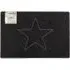 Star Medium Embossed Doormat - Black